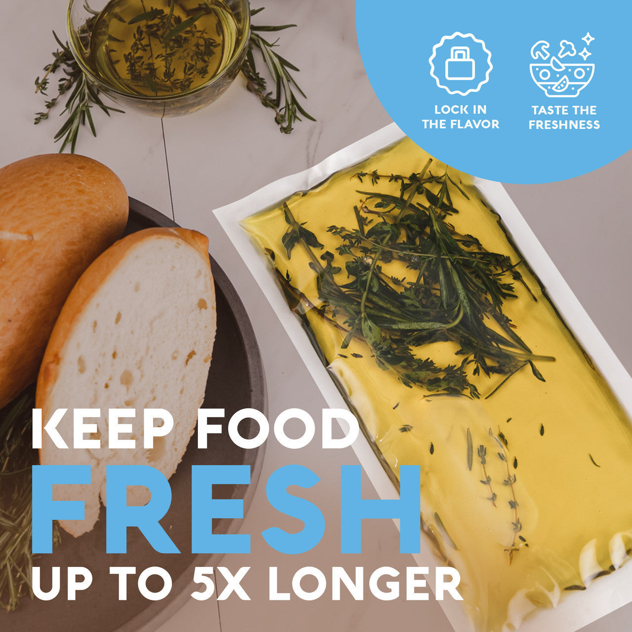 3.5 mil thickness and 90 gauge durability of Avid Armor vacuum pouches, designed to prevent freezer burn and protect your food.