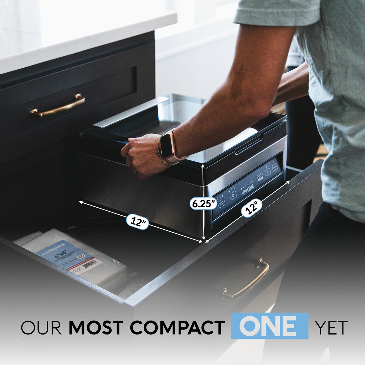 The smallest chamber vacuum sealer on the market. Avid Armor chamber vac machine USV1.