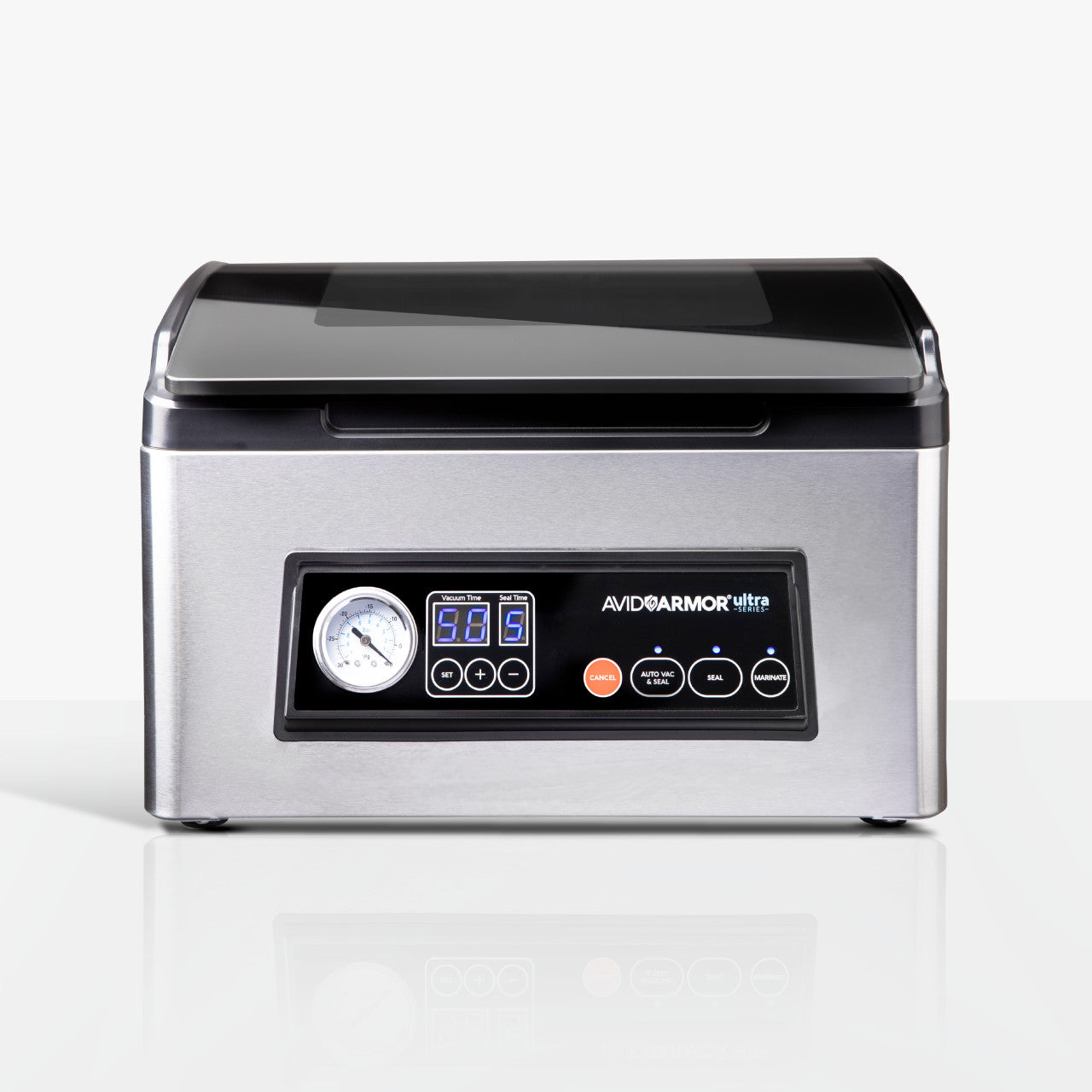 The Avid Armor USV32 chamber vacuum sealer is the ideal kitchen appliance for all of your home vacuum sealing needs. It helps keeps food fresh up to 5x longer.  It has a smooth stainless steel design perfect to match any kitchen aesthetic.