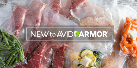 Vacuum sealed meat poultry and vegetables using avid armor precut bags including new quart plus 10x13 size