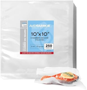 Avid Armor Chamber Vacuum Pouches, 8"×10" - 250 Count