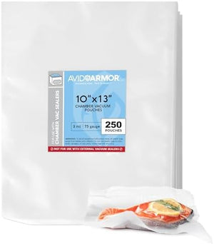 Avid Armor Chamber Vacuum Pouches, 10"×13" - 250 Count