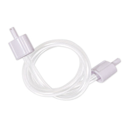 Close view of the accessory hose showing the clear tubing and the two moulded push fit connectors.