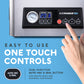 Close up of Avid Armor USV20 chamber vacuum sealer control panel with easy one touch Auto Vac and Seal button