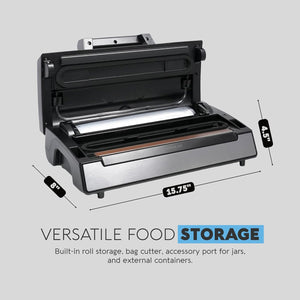 Avid Armor Vacuum Sealer Machine AVS2400, Professional Food Sealer with Roll Storage & Built-In Cutter