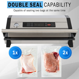 Avid Armor A420XL Vacuum Sealer – Seal Two Bags at Once with 16" Extra-Wide Seal Bar, Fits 50 ft Rolls