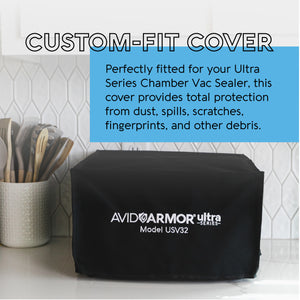 Shield your Ultra Series chamber vacuum sealer with this precision-engineered dust cover. Protects against dust and debris, ensuring clean operation and longer service life.