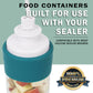 Teal food container