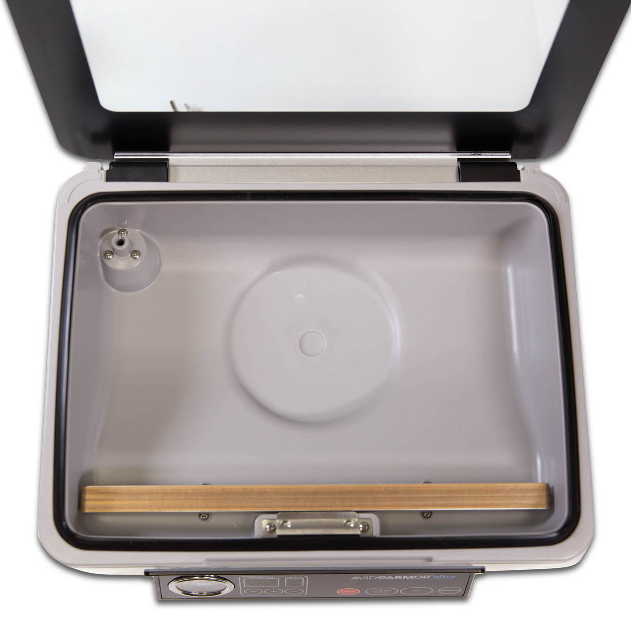 The USV20 chamber vacuum sealer has a wide 11" seal bar.