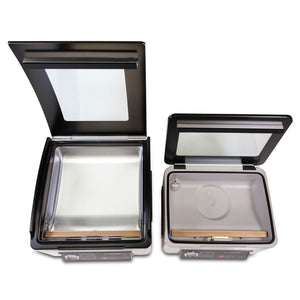 Avid Armor chamber sealers with the lid open showing the seal pad