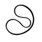 The Ultra Series lid gasket, a black moulded rubber seal, coiled on a white background.