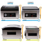 Dimensions comparing the USV32 chamber vacuum sealer vs. the USV20 chamber vacuum sealer.
