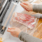 A420 vacuum sealer sealing thick cut sliced bacon in Avid Armor vac bags