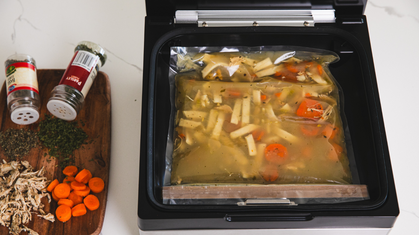 vacuum sealed chicken noodle soup