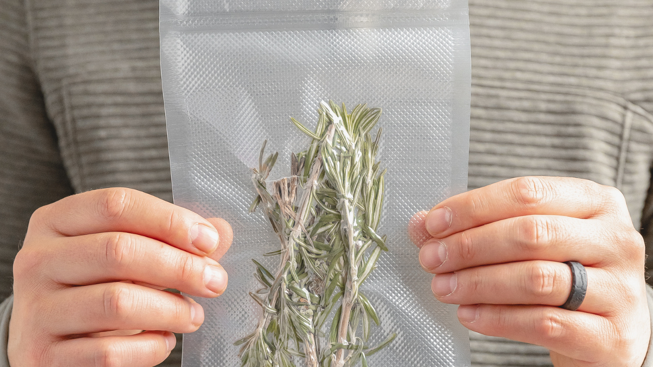 vacuum sealed rosemary