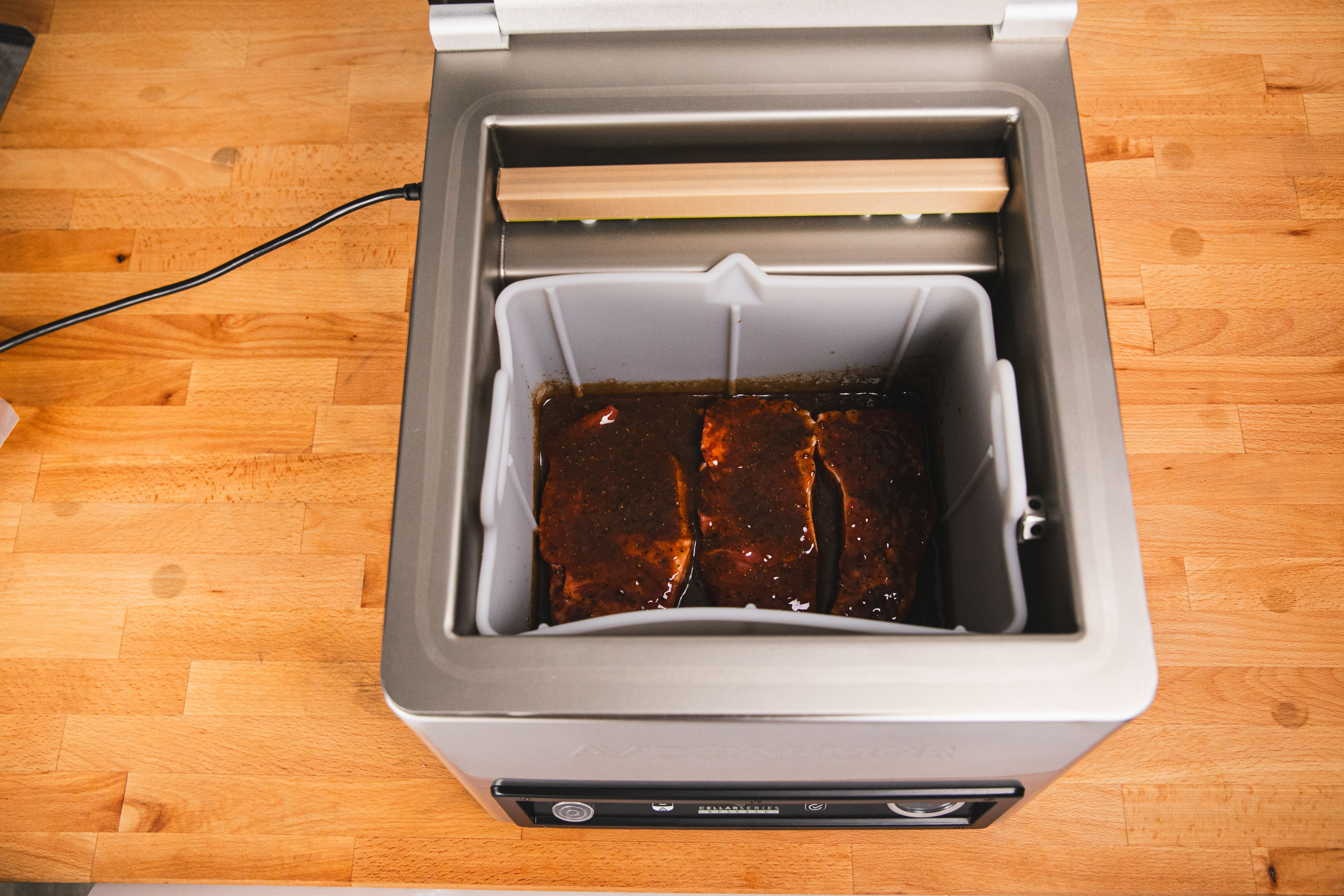 marinating in chamber vacuum sealer