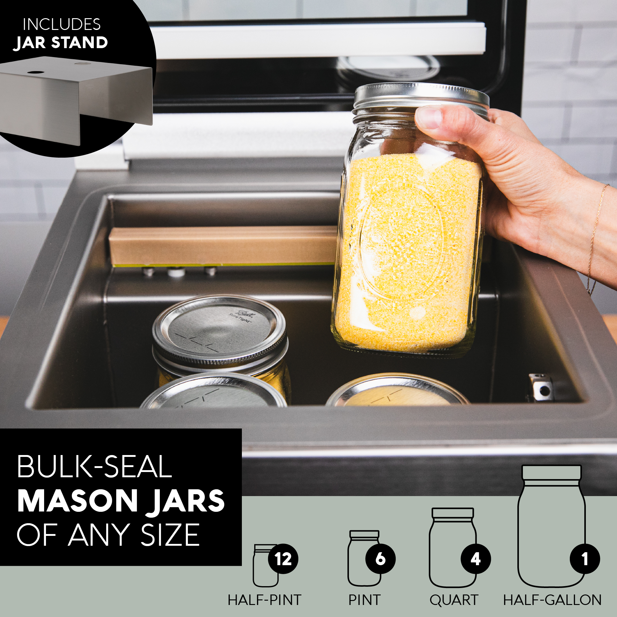 vacuum sealing mason jars for dry canning