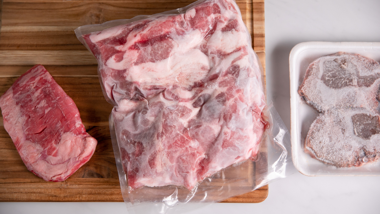 vacuum sealed frozen meat vs. store packaged frozen meat