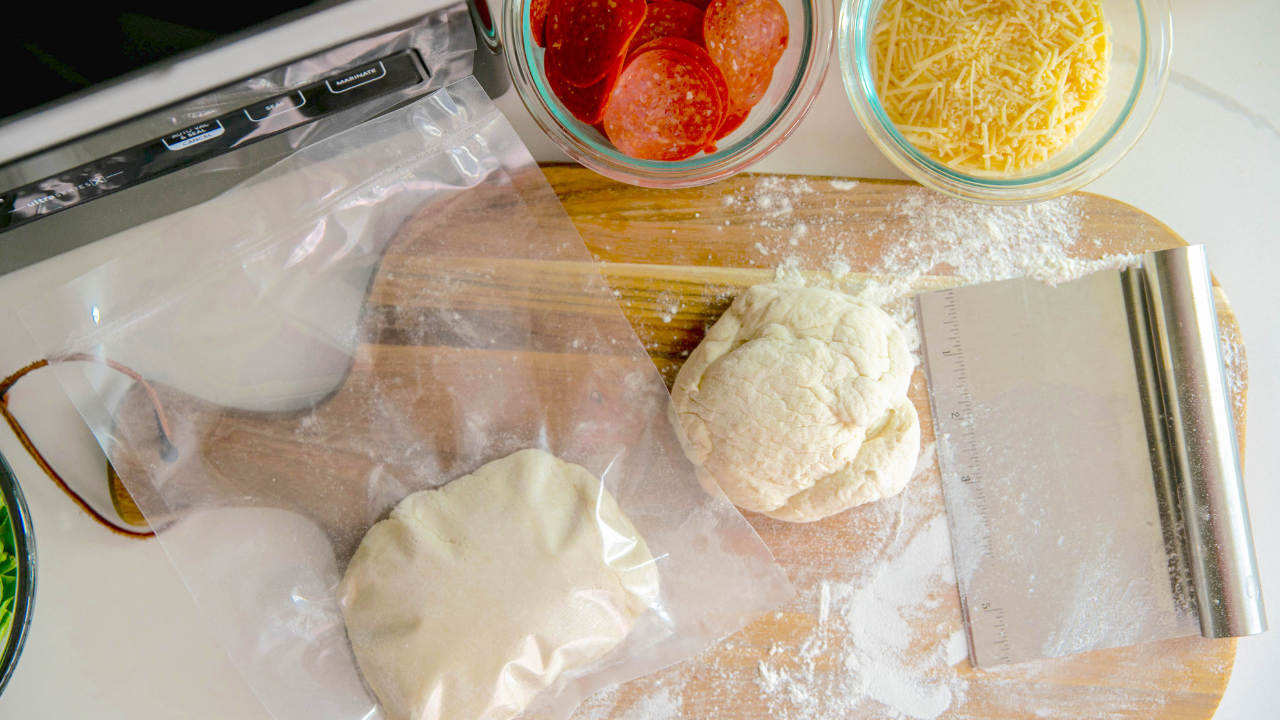 vacuum-sealed pizza dough