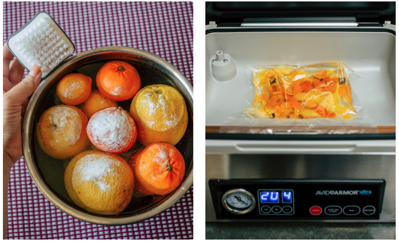 vacuum sealed oranges